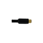 Kentech 5-199G-B Inline RCA Female Socket – Gold Plated with Black Plastic Housing - 