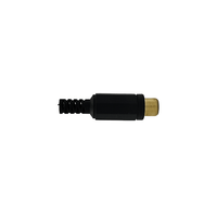 Kentech 5-199G-B Inline RCA Female Socket – Gold Plated with Black Plastic Housing - 