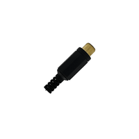 Kentech 5-199G-B Inline RCA Female Socket – Gold Plated with Black Plastic Housing - 