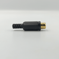 Kentech 5-199G-B Inline RCA Female Socket – Gold Plated with Black Plastic Housing - 