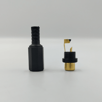Kentech 5-199G-B Inline RCA Female Socket – Gold Plated with Black Plastic Housing - 
