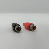 Kentech 5-199RBP2 Inline RCA Female Sockets – Red & Black (Pack of 2) - 