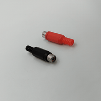Kentech 5-199RBP2 Inline RCA Female Sockets – Red & Black (Pack of 2) - 