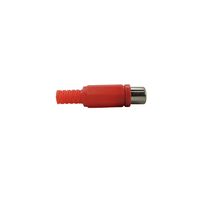 Kentech 5-199RBP2 Inline RCA Female Sockets – Red & Black (Pack of 2) - 