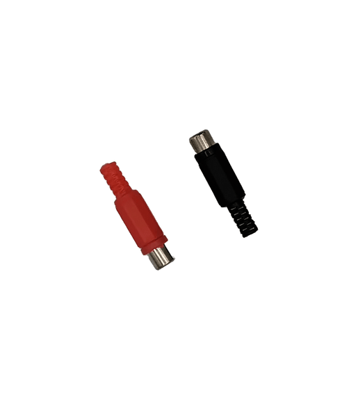 Kentech 5-199RBP2 Inline RCA Female Sockets – Red & Black (Pack of 2) - 