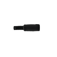 Kentech 750.457 6.35mm Stereo Inline Socket (Black Plastic) - 