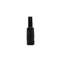 Kentech 750.457 6.35mm Stereo Inline Socket (Black Plastic) - 