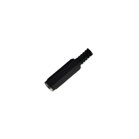 Kentech 752.868TVA 3.5mm Stereo Inline Socket Connector (Plastic - Black) - 