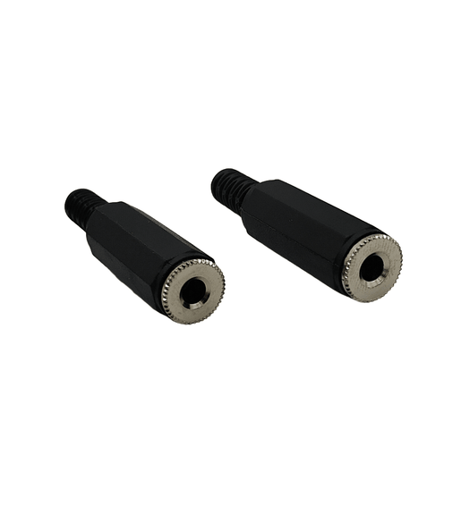 KENTECH 752.868TVAP2 3.5mm Stereo Inline Socket Connector (Black Plastic) - 