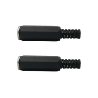 KENTECH 752.868TVAP2 3.5mm Stereo Inline Socket Connector (Black Plastic) - 
