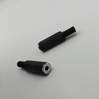KENTECH 752.868TVAP2 3.5mm Stereo Inline Socket Connector (Black Plastic) - 