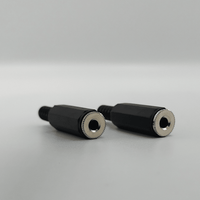 KENTECH 752.868TVAP2 3.5mm Stereo Inline Socket Connector (Black Plastic) - 