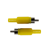 Kentech 753633 / CJP3044Y RCA Male Plug Connectors – Yellow (Pack of 2) - 