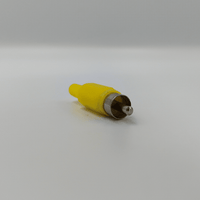 Kentech 753633 / CJP3044Y RCA Male Plug Connectors – Yellow (Pack of 2) - 