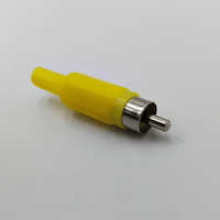 Kentech 753633 / CJP3044Y RCA Male Plug Connectors – Yellow (Pack of 2) - 