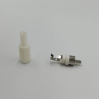 Kentech 753634 / CJP3044NWP RCA Male Plug Plastic Connector (White) - 