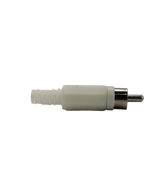 Kentech 753634 / CJP3044NWP RCA Male Plug Plastic Connector (White) - 