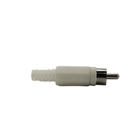 Kentech 753634 / CJP3044NWP RCA Male Plug Plastic Connector (White) - 