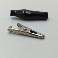 KENTECH 779.326TVA 33mm Insulated Crocodile Clips (Black) - 