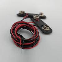 Kentech 9V (PM9 / PP3) Battery Snap Clip Connectors (Pack of 2) - 