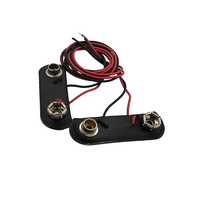 Kentech 9V (PM9 / PP3) Battery Snap Clip Connectors (Pack of 2) - 