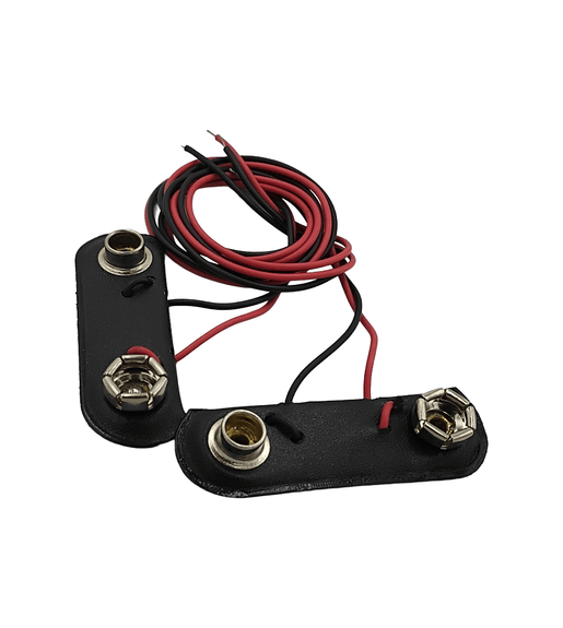 Kentech 9V (PM9 / PP3) Battery Snap Clip Connectors (Pack of 2) - 