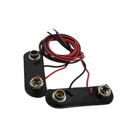 Kentech 9V (PM9 / PP3) Battery Snap Clip Connectors (Pack of 2) - 