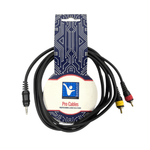 Kentech AUC024 - 2M Audio Cable 3.5mm Stereo Jack - 2 X 6.35mm Jack 2M - 