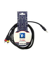 Kentech AUC027 - 2M Audio Cable Dual RCA – jack 3.5mm, 2m - 