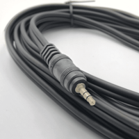 Kentech AUC027-5M P1 3.5mm Stereo Male Mini Jack to 2 RCA Male Plugs Audio Cable (5-Meter - Gold P1) - 