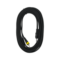 Kentech AUC027-5M P1 3.5mm Stereo Male Mini Jack to 2 RCA Male Plugs Audio Cable (5-Meter - Gold P1) - 