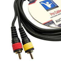 Kentech AUC029 - 2M Professional Audio Cable 2 x 6.35mm Stereo Jack to 2RCA 2m - 