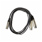 Kentech AUC033 - 2M XLR Male - Dual XLR Female 2M Black - 