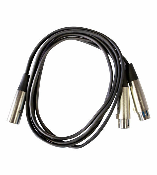Kentech AUC033 - 2M XLR Male - Dual XLR Female 2M Black - 