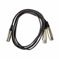 Kentech AUC033 - 2M XLR Male - Dual XLR Female 2M Black - 