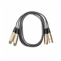 Kentech AUC034 - 1M Audio Dual XLR Male - Dual XLR Female 1M - 