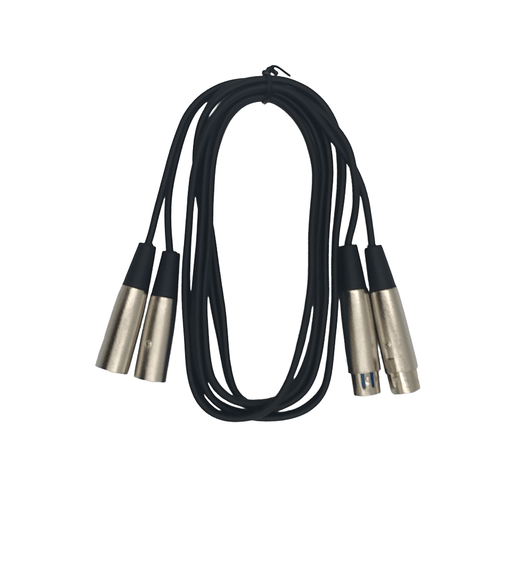 Kentech AUC034-2M Dual XLR Male to Dual XLR Female Stereo Audio Patch Cable (2 Meters) - 