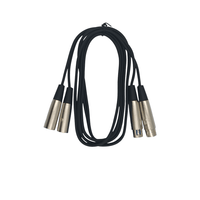 Kentech AUC034-2M Dual XLR Male to Dual XLR Female Stereo Audio Patch Cable (2 Meters) - 