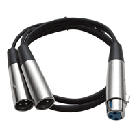 Kentech AUC035 - 2M Audio Splitter XLR Female - Dual XLR Male 2M - 
