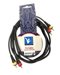 Kentech AUC037 - 2M Audio Cable 2 RCA Male to 2 RCA Male 2M - 