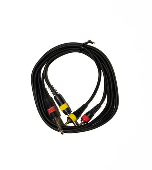 Kentech AUC039 - 2M Audio Cable 2 x 6.35mm Mono Jack to 2 Rca 5m - 