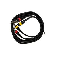 Kentech AUC039 - 2M Audio Cable 2 x 6.35mm Mono Jack to 2 Rca 5m - 