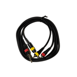 Kentech AUC039 - 2M Audio Cable 2 x 6.35mm Mono Jack to 2 Rca 5m - 