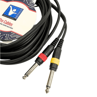 Kentech AUC039 - 5M Audio Cable 2 x 6.35mm Mono Jack to 2 Rca 5m - 
