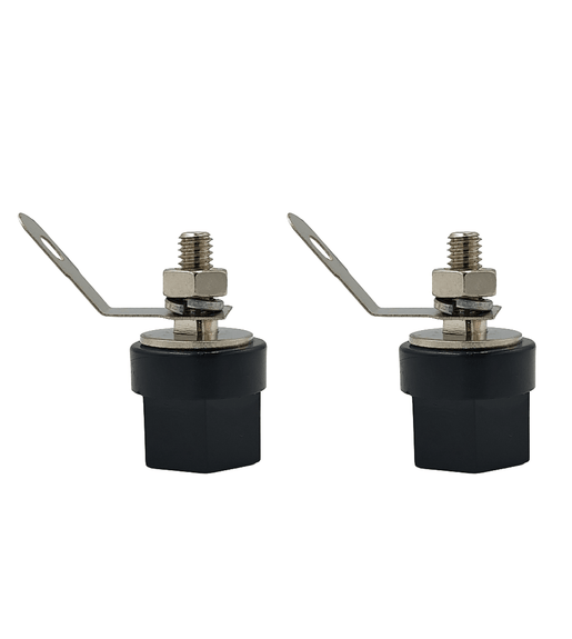 Kentech CJP2009NBP2 4mm Chassis Mount Binding Post – Black (Pack of 2) - 