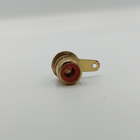 Kentech CJP4010GR Gold-Plated Metal RCA Male Plug (Red Accent) - 
