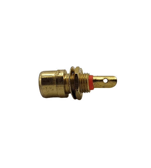 Kentech CJP4010GR Gold-Plated Metal RCA Male Plug (Red Accent) - 
