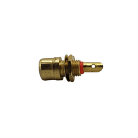 Kentech CJP4010GR Gold-Plated Metal RCA Male Plug (Red Accent) - 