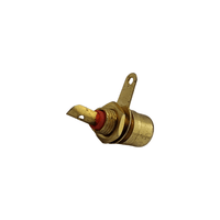 Kentech CJP4010GR Gold-Plated Metal RCA Male Plug (Red Accent) - 