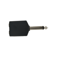 Kentech CJP5010 6.35mm Mono Jack to Dual 6.35mm Mono Socket Adapter - 
